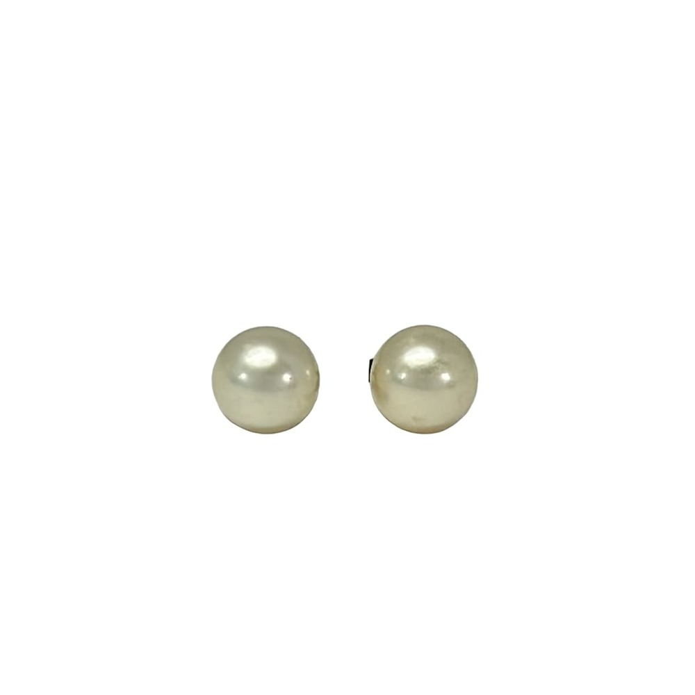 Tiffany & Co. Earrings Cream Gold Pearl Silver